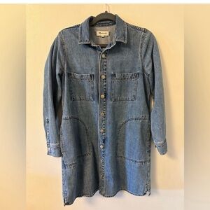 madewell • long sleeve denim dress with pockets effortless style & practicality